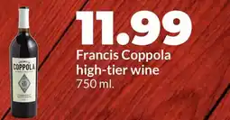 Hy-Vee Francis Coppola high-tier wine offer