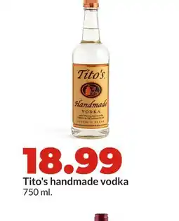 Hy-Vee Tito's handmade vodka offer
