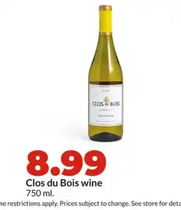 Hy-Vee Clos du Bois wine offer