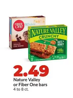 Hy-Vee Nature Valley or Fiber One bars offer