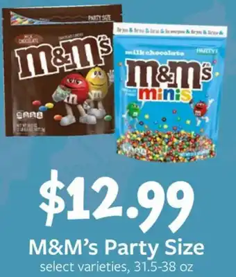 Fareway M&M's Party Size offer