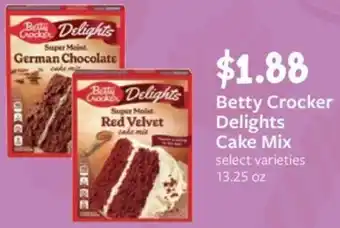Fareway Betty Crocker Delights Cake Mix offer
