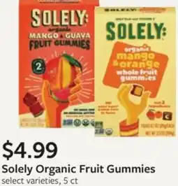 Fareway Solely Organic Fruit Gummies offer