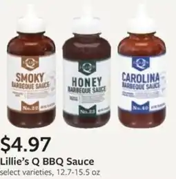 Fareway Lillie's Q BBQ Sauce offer