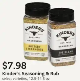 Fareway Kinder's Seasoning & Rub offer