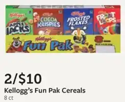 Fareway Kellogg's Fun Pak Cereals offer