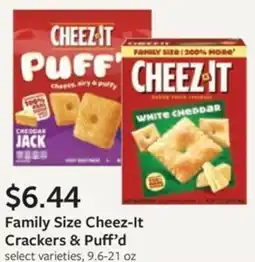 Fareway Family Size Cheez-It Crackers & Puff'd offer