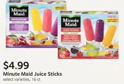 Fareway Minute Maid Juice Sticks offer