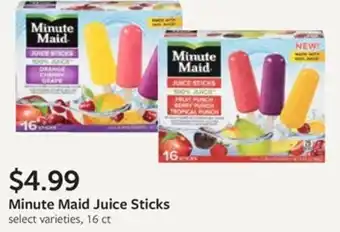 Fareway Minute Maid Juice Sticks offer