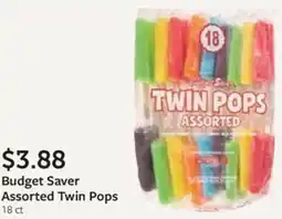 Fareway Budget Saver Assorted Twin Pops offer