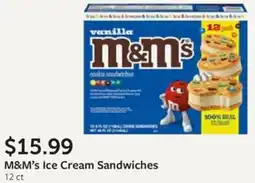 Fareway M&M's Ice Cream Sandwiches offer