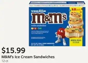 Fareway M&M's Ice Cream Sandwiches offer