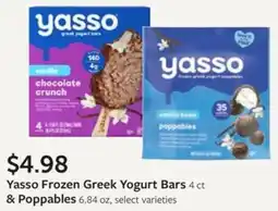 Fareway Yasso Frozen Greek Yogurt Bars & Poppables offer