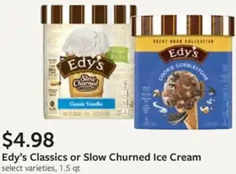 Fareway Edy's Classics or Slow Churned Ice Cream offer