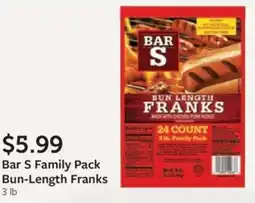 Fareway Bar S Family Pack Bun-Length Franks offer