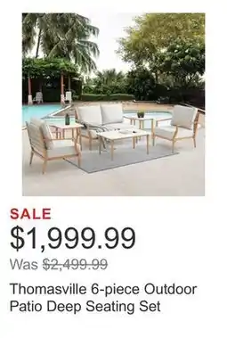 Costco Thomasville 6-piece Outdoor Patio Deep Seating Set offer