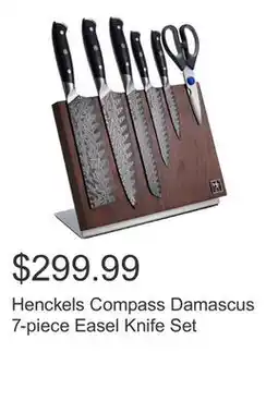 Costco Henckels Compass Damascus 7-piece Easel Knife Set offer