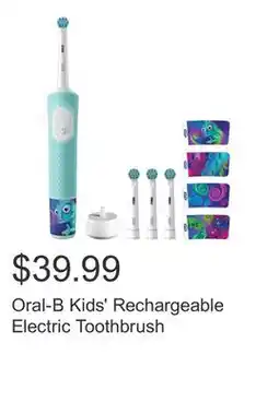 Costco Oral-B Kids' Rechargeable Electric Toothbrush offer