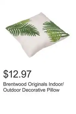 Costco Brentwood Originals Indoor/Outdoor Decorative Pillow offer