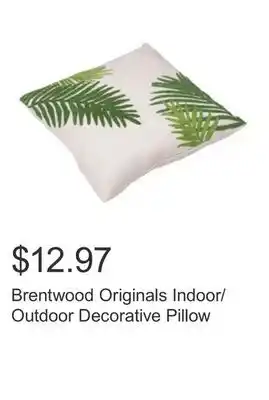 Costco Brentwood Originals Indoor/Outdoor Decorative Pillow offer