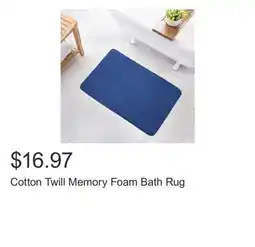 Costco Cotton Twill Memory Foam Bath Rug offer