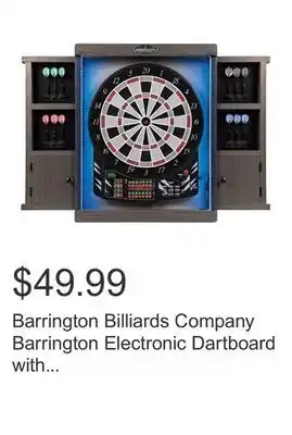 Costco Barrington Billiards Company Barrington Electronic Dartboard with Cabinet offer