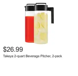 Costco Takeya 2-quart Beverage Pitcher, 2-pack offer