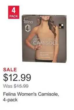 Costco Felina Women's Camisole, 4-pack offer