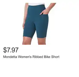 Costco Mondetta Women's Ribbed Bike Short offer