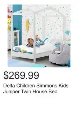 Costco Delta Children Simmons Kids Juniper Twin House Bed offer