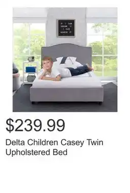 Costco Delta Children Casey Twin Upholstered Bed offer
