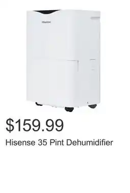 Costco Hisense 35 Pint Dehumidifier offer