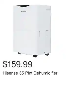 Costco Hisense 35 Pint Dehumidifier offer