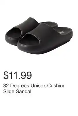 Costco 32 Degrees Unisex Cushion Slide Sandal offer
