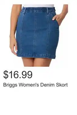 Costco Briggs Women's Denim Skort offer