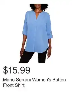 Costco Mario Serrani Women's Button Front Shirt offer