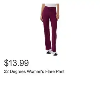 Costco 32 Degrees Women's Flare Pant offer