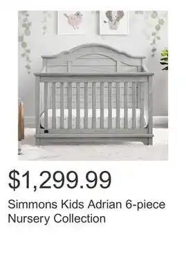 Costco Simmons Kids Adrian 6-piece Nursery Collection offer