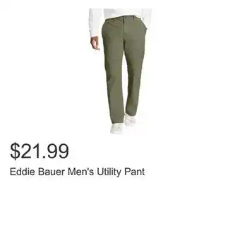 Costco Eddie Bauer Men's Utility Pant offer