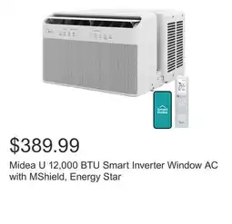Costco Midea U 12,000 BTU Smart Inverter Window AC with MShield, Energy Star offer