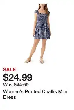 Belk Women's Printed Challis Mini Dress offer