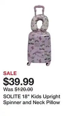 Belk SOLITE 18 Kids Upright Spinner and Neck Pillow offer