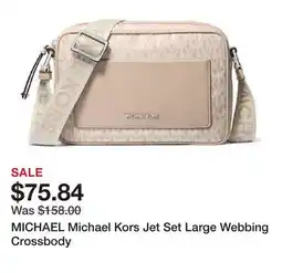 Belk MICHAEL Michael Kors Jet Set Large Webbing Crossbody offer