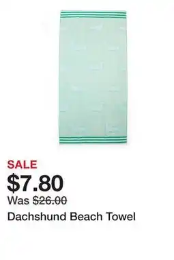 Belk Dachshund Beach Towel offer