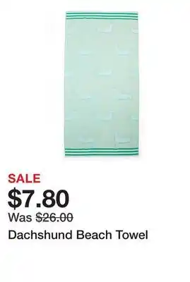 Belk Dachshund Beach Towel offer
