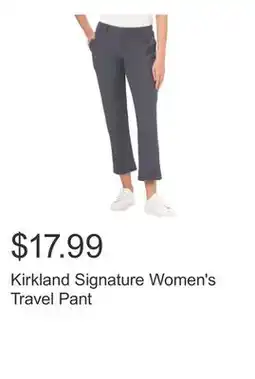 Costco Kirkland Signature Women's Travel Pant offer