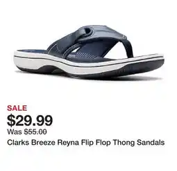 Belk Clarks Breeze Reyna Flip Flop Thong Sandals offer