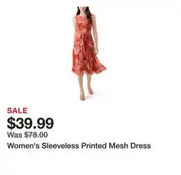 Belk Women's Sleeveless Printed Mesh Dress offer