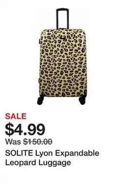 Belk SOLITE Lyon Expandable Leopard Luggage offer