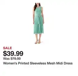 Belk Women's Printed Sleeveless Mesh Midi Dress offer